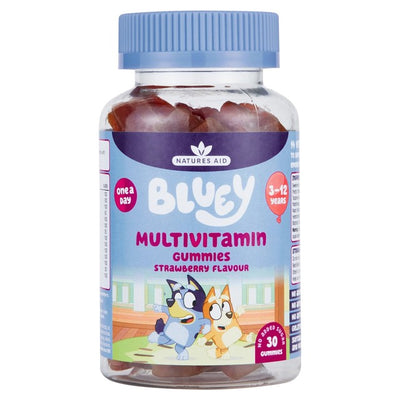 Natures Aid Bluey Multivitamin Support Gummies Strawberry Flavour Children's Vitamin Gummies 30 Gummies