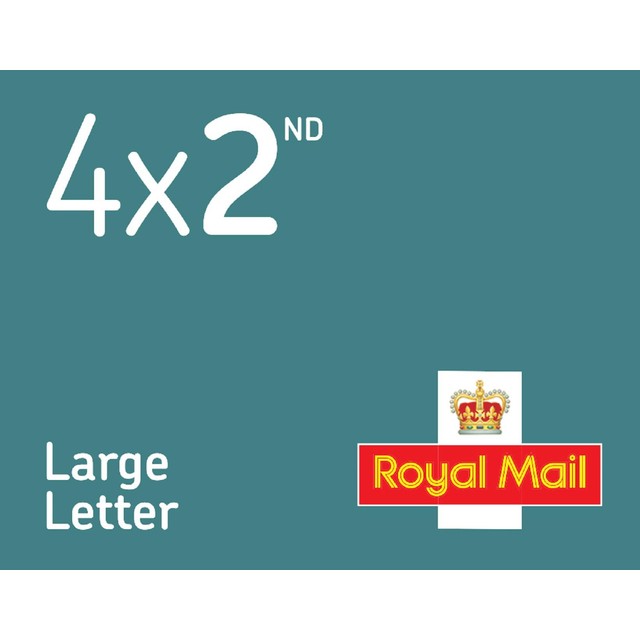 Royal Mail 2nd Class Large Stamps pack of 4 - British product