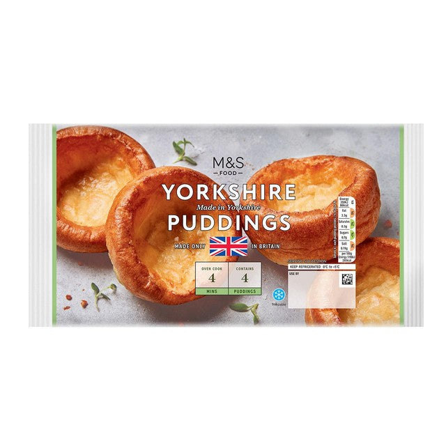 M&S 4 Yorkshire puddings 120g, imported from the UK
