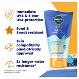 Nivea Kids Protect & Play Ultra SPF 50+ Sun Cream 150ml, imported from the UK