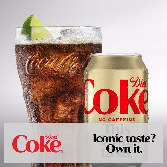 Coca-Cola Diet Coke No Caffeine 8 x 330ml cans - British product