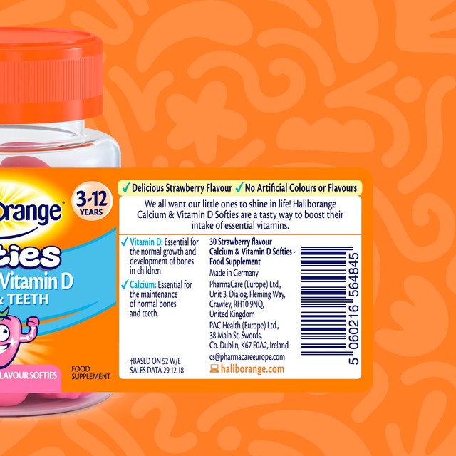 Haliborange kids vitamin gummies strawberry flavour 30 per pack, UK version