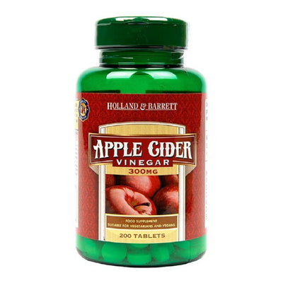 Holland & Barrett Apple Cider Vinegar 300mg Dietary Supplement Tablets 200 Pack