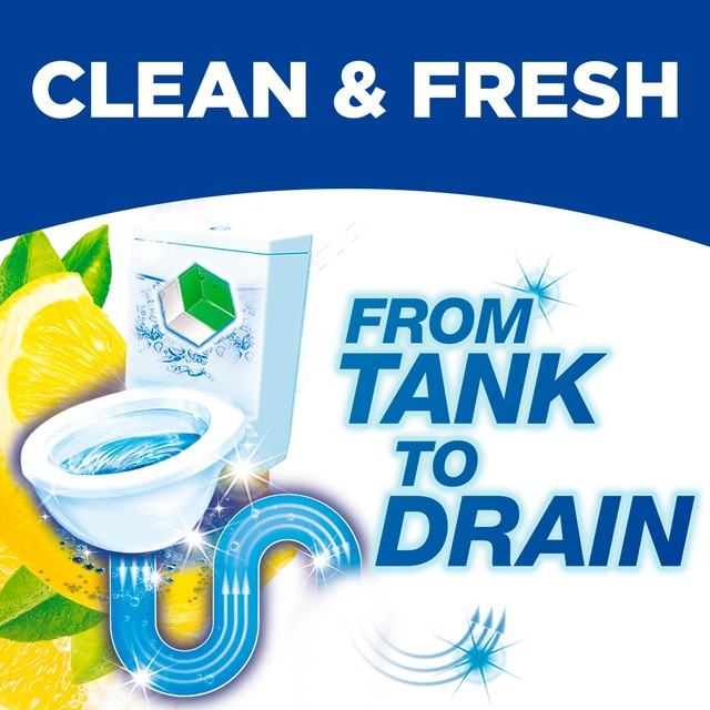 Bloo lemon toilet cistern cleaner blocks 2 x 50g - British product