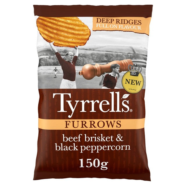 Tyrrell's Beef Brisket & Black Peppercorn crisps 150g (British brand)