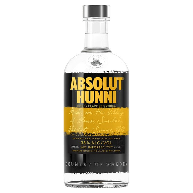 Absolut Hunni Honey Flavoured Vodka 70cl - British product