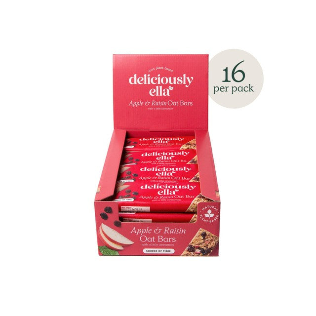 Deliciously Ella Apple Raisin Cinnamon Oat Bar 16x50g - British product