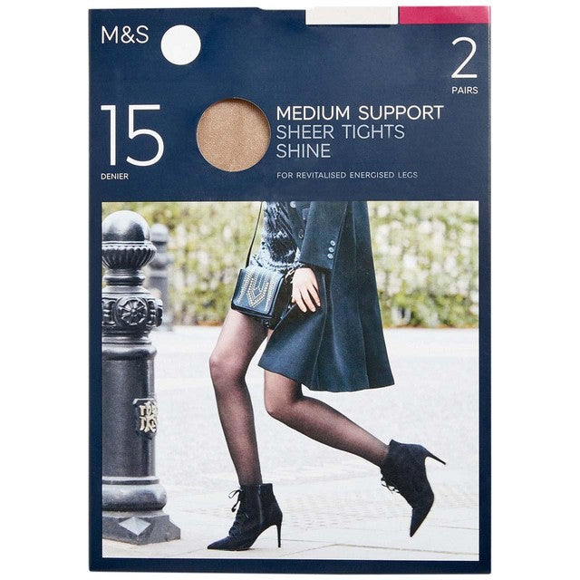 M&S sheer tights Rose Quartz 2 pack Medium imported from the UK