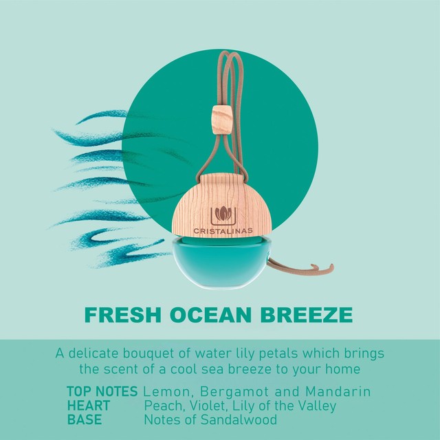 Cristalinas car air freshener Fresh Ocean Breeze 6ml - British product