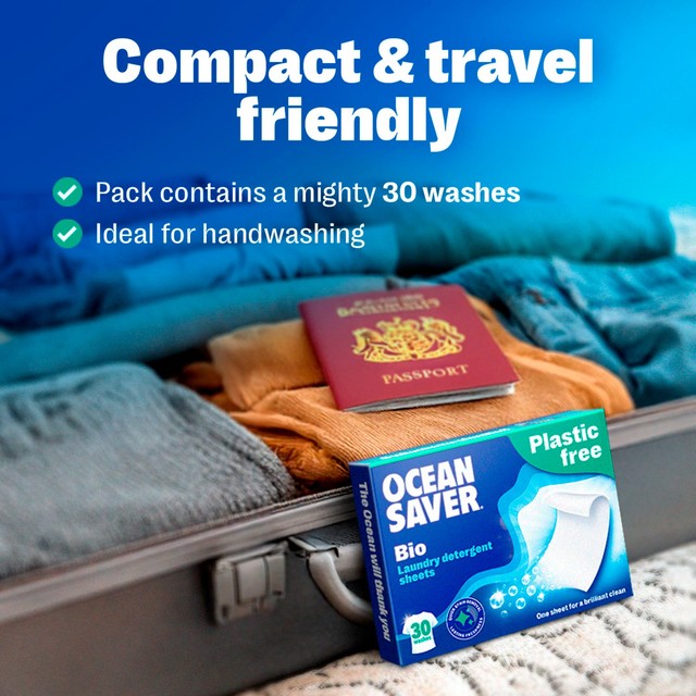 OceanSaver laundry detergent sheets 60 pack, imported from the UK