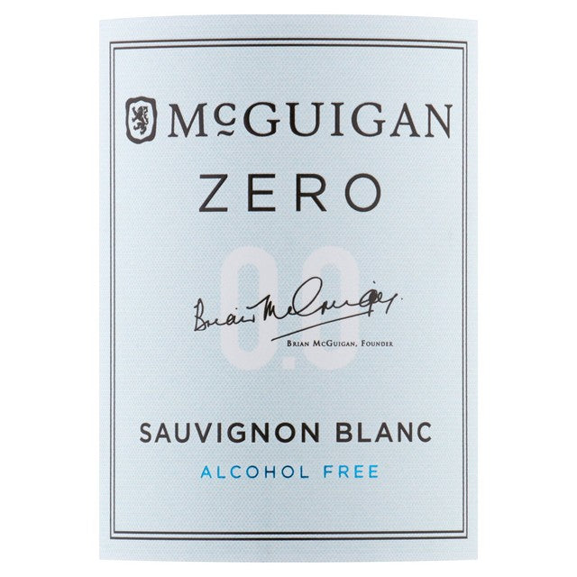 McGuigan alcohol-free wine Sauvignon Blanc 75cl, imported from the UK