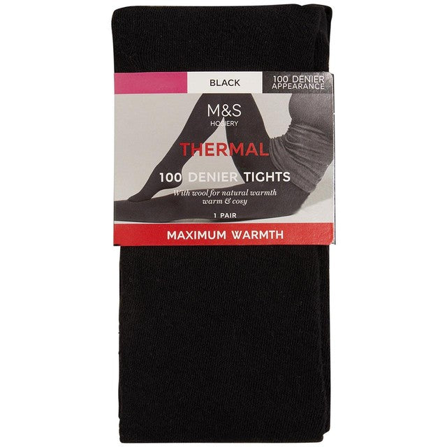 M&S thermal tights black small, imported from the UK