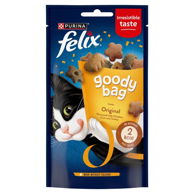 Felix Goody Bag Original Chicken Liver & Turkey cat treats 60g - British product