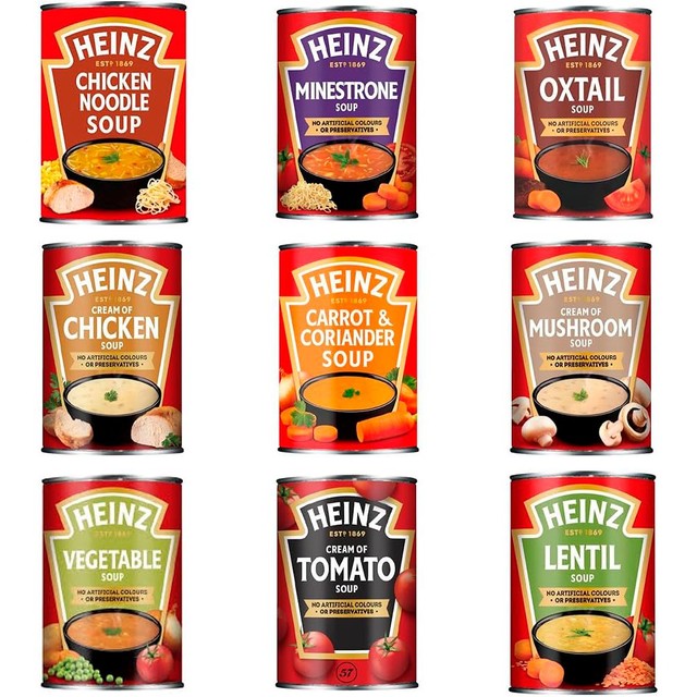 Heinz pea ham soup 400g can, UK version