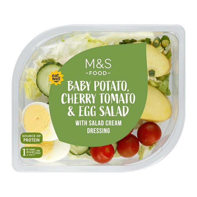 M&S New Potato Cherry Tomato and Egg Salad 296g, imported from the UK
