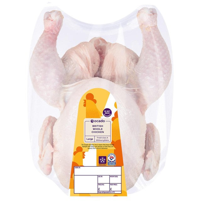 Ocado British large whole chicken 1.8kg, imported from the UK