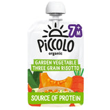 Piccolo garden vegetable three grain risotto baby food pouch 130g, imported from the UK