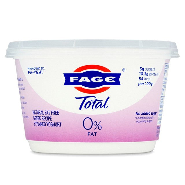 Fage Total 0% fat Greek strained yogurt 450g - British product