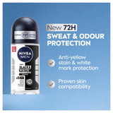 Nivea Black & White Deodorant Roll-On 50ml, imported from the UK