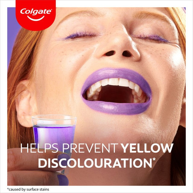 Colgate Max White Purple Reveal Alcohol Free teeth whitening mouthwash 500ml - British product