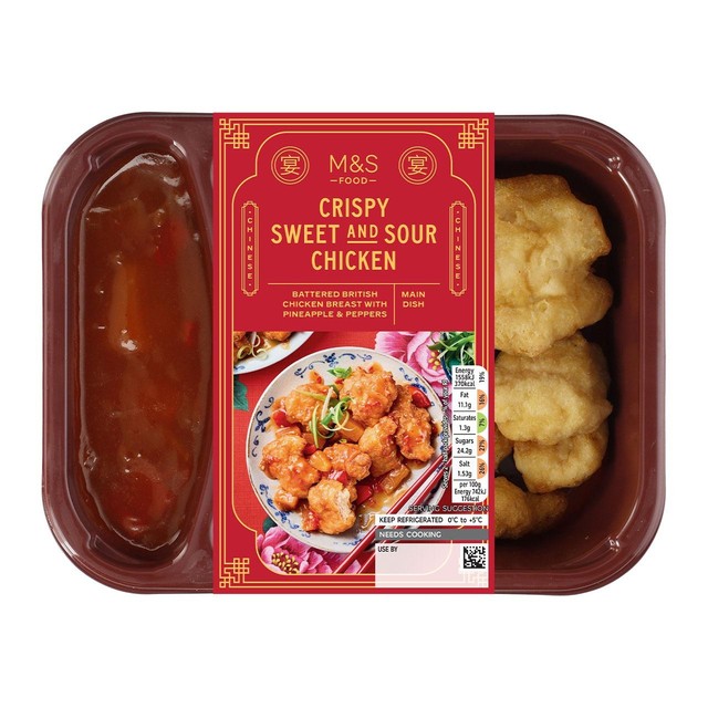 M&S Sweet and Sour Chicken 420g, imported from the UK