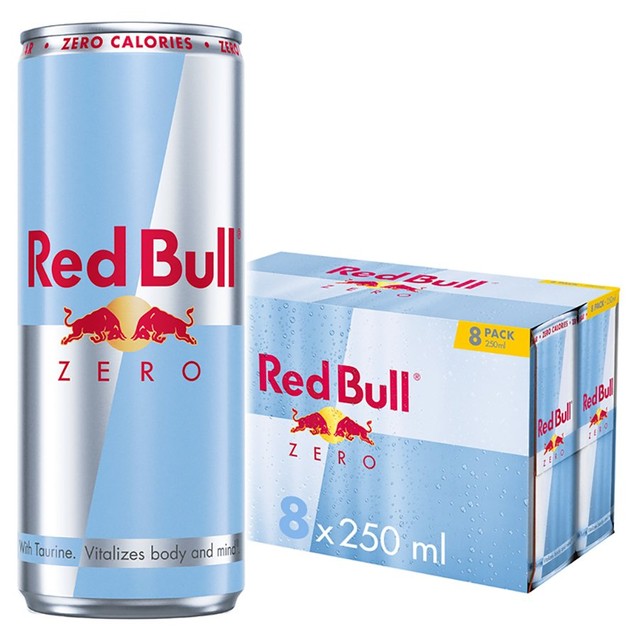 Red Bull Energy Drink Zero 8 x 250ml imported from the UK