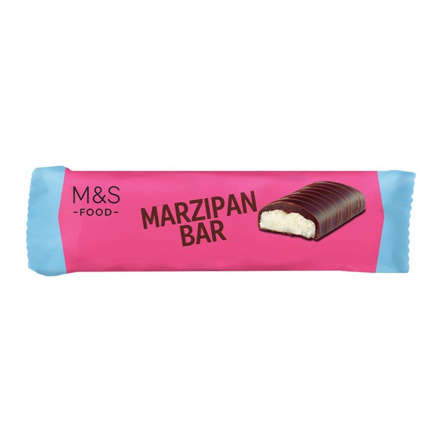 M&S Marzipan Bar chocolate bar 36g, imported from the UK