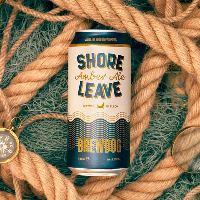 BrewDog Shore Leave amber ale 4 x 440ml cans - British product
