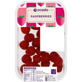 Ocado raspberries 150g, imported from the UK
