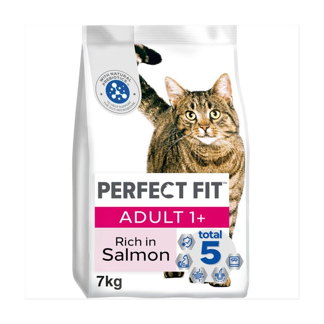 Perfect Fit dry cat food salmon 7kg, imported from the UK