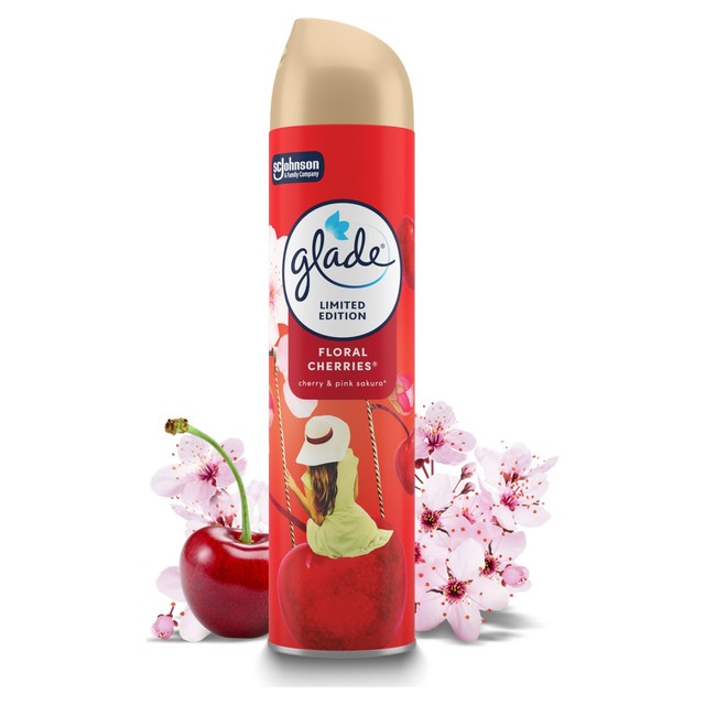 Glade aerosol air freshener Floral Cherries 300ml, UK version