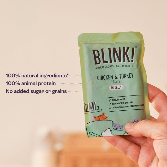 Blink Chicken Selection wet cat food multipack 8x85g - British product