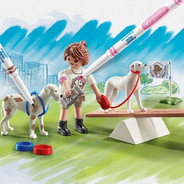 Playmobil Color Dog Training playset, imported from the UK