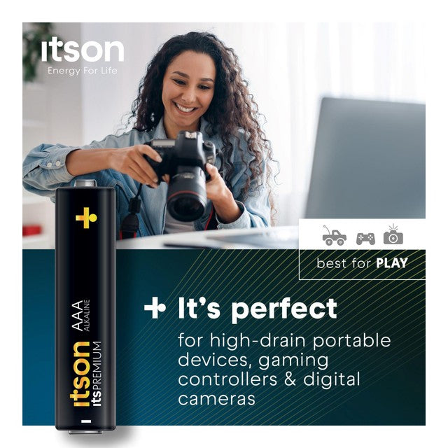 ITSON AAA alkaline batteries 10-pack, UK version