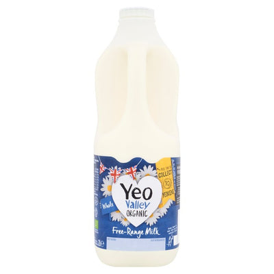 Yeo Valley Organic Fresh Whole Milk British Dairy 2L