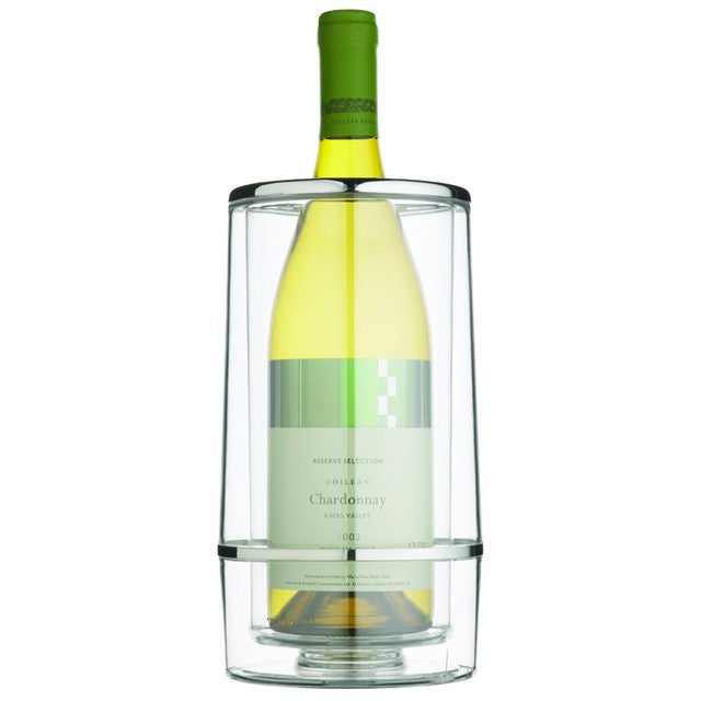 BarCraft Acrylic Double Walled Wine Cooler 23cm tall - British product