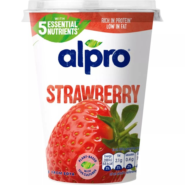 Alpro Strawberry Dairy Free Soya Yoghurt Alternative