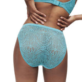 M&S High Leg Knickers Teal Size 8, imported from the UK