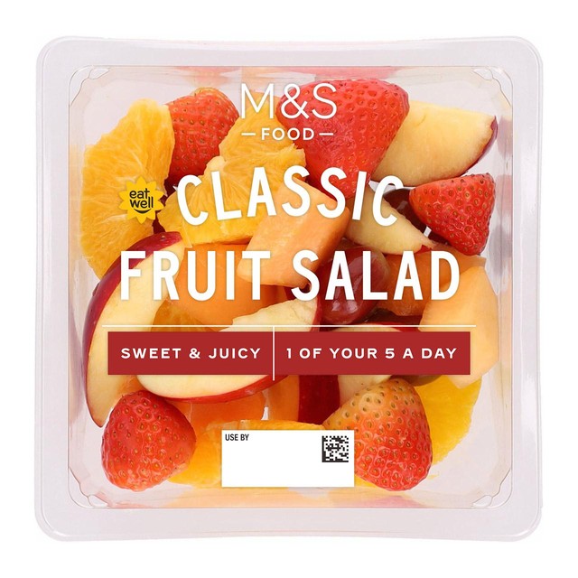 M&S Classic Fruit Salad Mixed Fruit 350g, imported from the UK