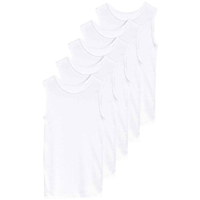 M&S cotton vests white 6-7 years, imported from the UK