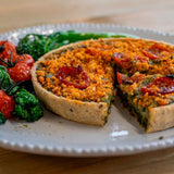 Higgidy vegan quiche marinated tomato, broccoli and spinach 400g, UK version