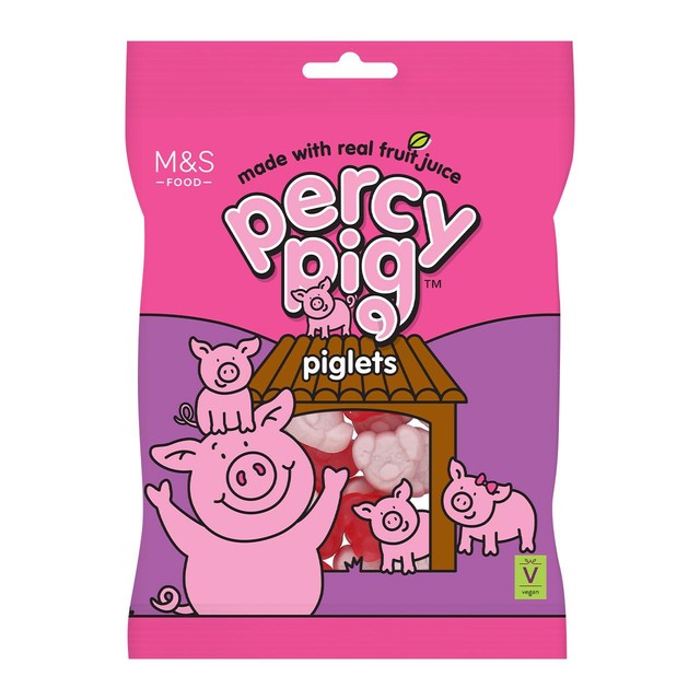 M&S Percy Pig Piglet fruit gums 170g, imported from the UK