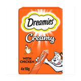 Dreamies creamy chicken cat treats 4 x 10g - British product