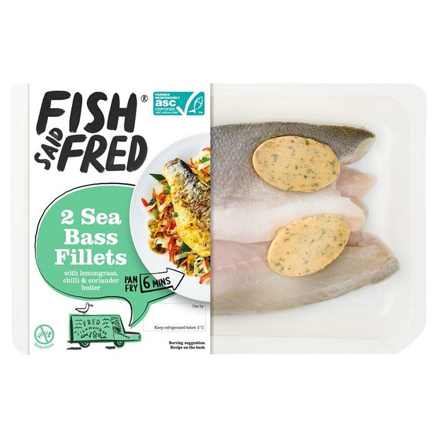 Fish Said Fred sea bass fillets 210g - British product