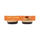 M&S creme caramel dessert with vanilla custard, imported from the UK