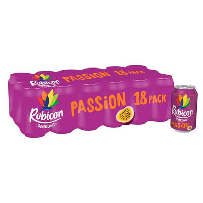 Rubicon Sparkling Passion Fruit Juice Drink 18x330ml
