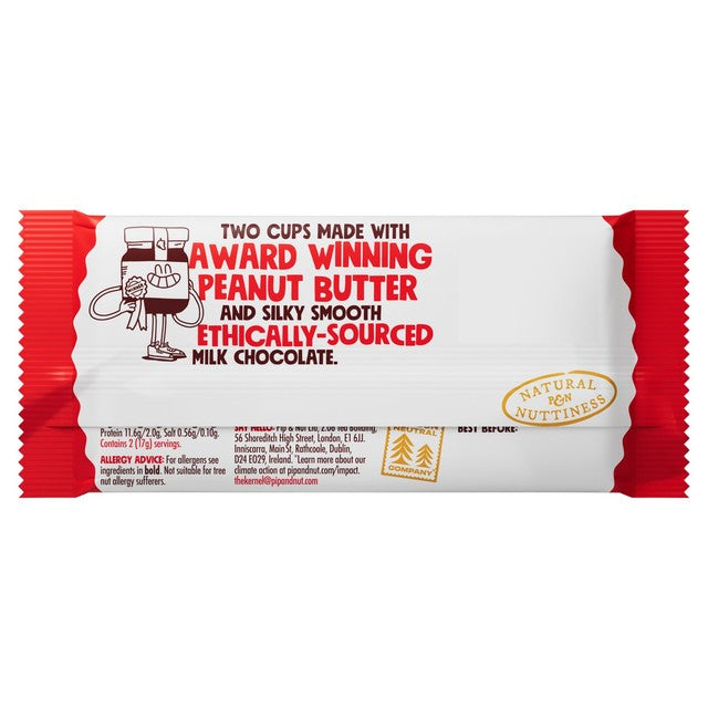 Pip & Nut Milk Chocolate Peanut Butter Cups 31g, imported from the UK