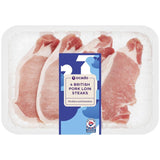 Ocado British pork loin steaks 480g, imported from the UK