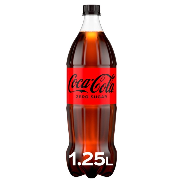 Coca-Cola Zero Sugar cola drink 1.25L - British product