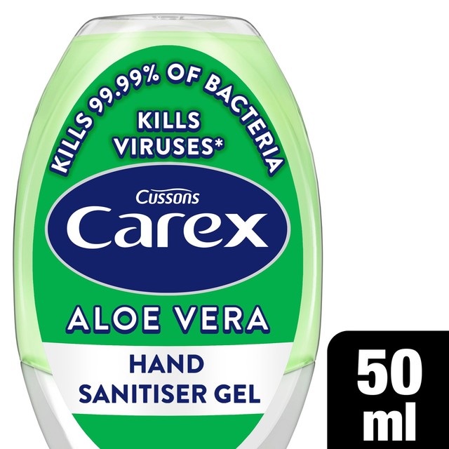 Carex aloe vera hand sanitiser gel 50ml - British product